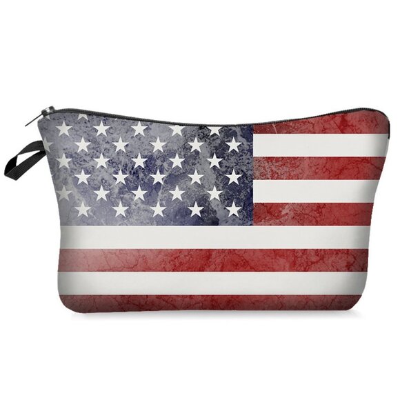 Flag Zipper Design Portable Storage Bag - Picture 1 of 6